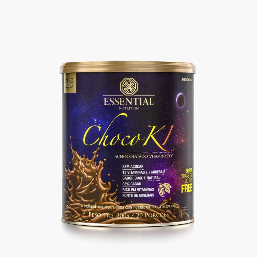 ChocoKi 300g â Essential Nutrition Achocolatado Premium com Cacau 100% Puro