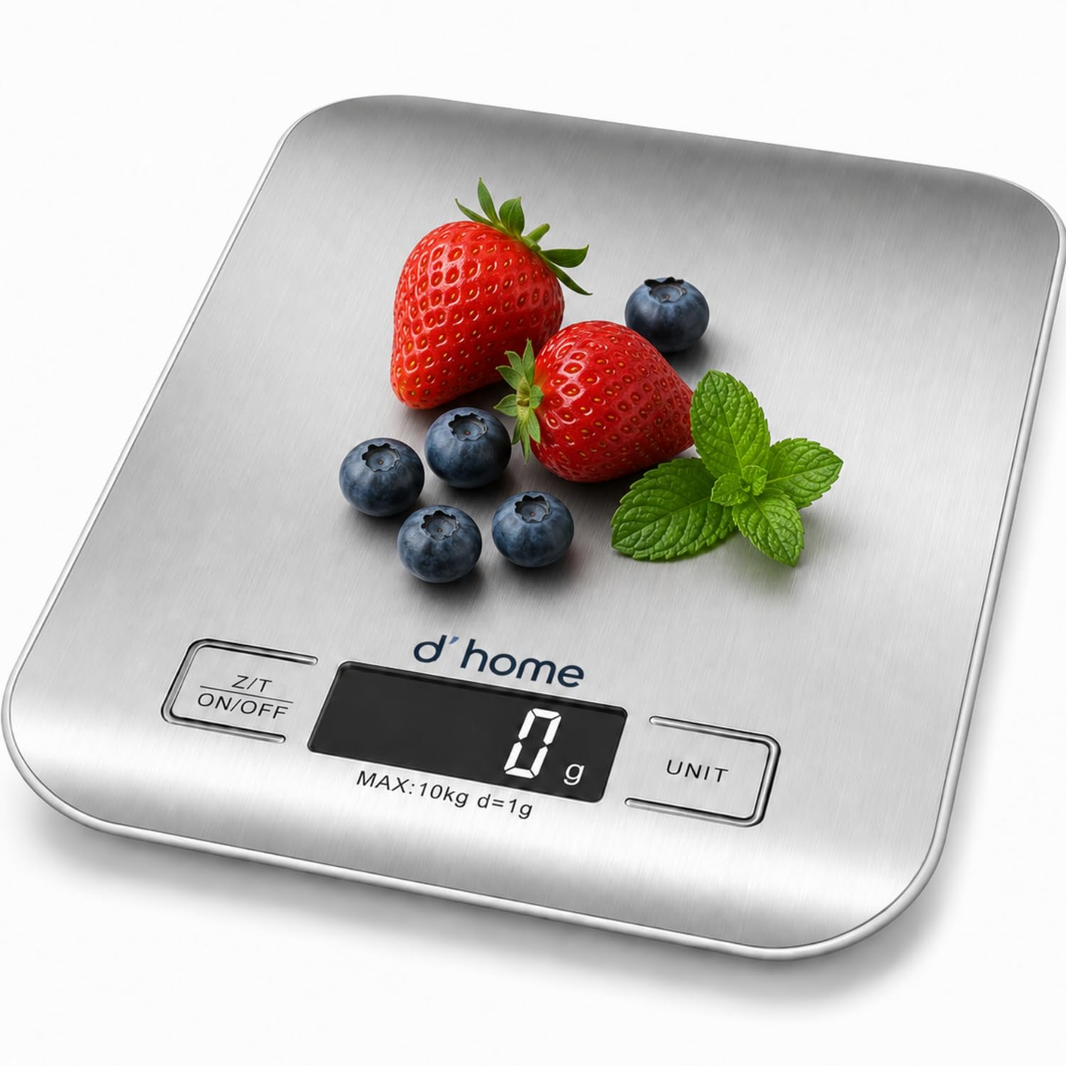 Balança de Cozinha Inox Digital Pesagem de 1g até 10kg | Alta Precisão, Resistente a Água, Com Base Antiderrapante