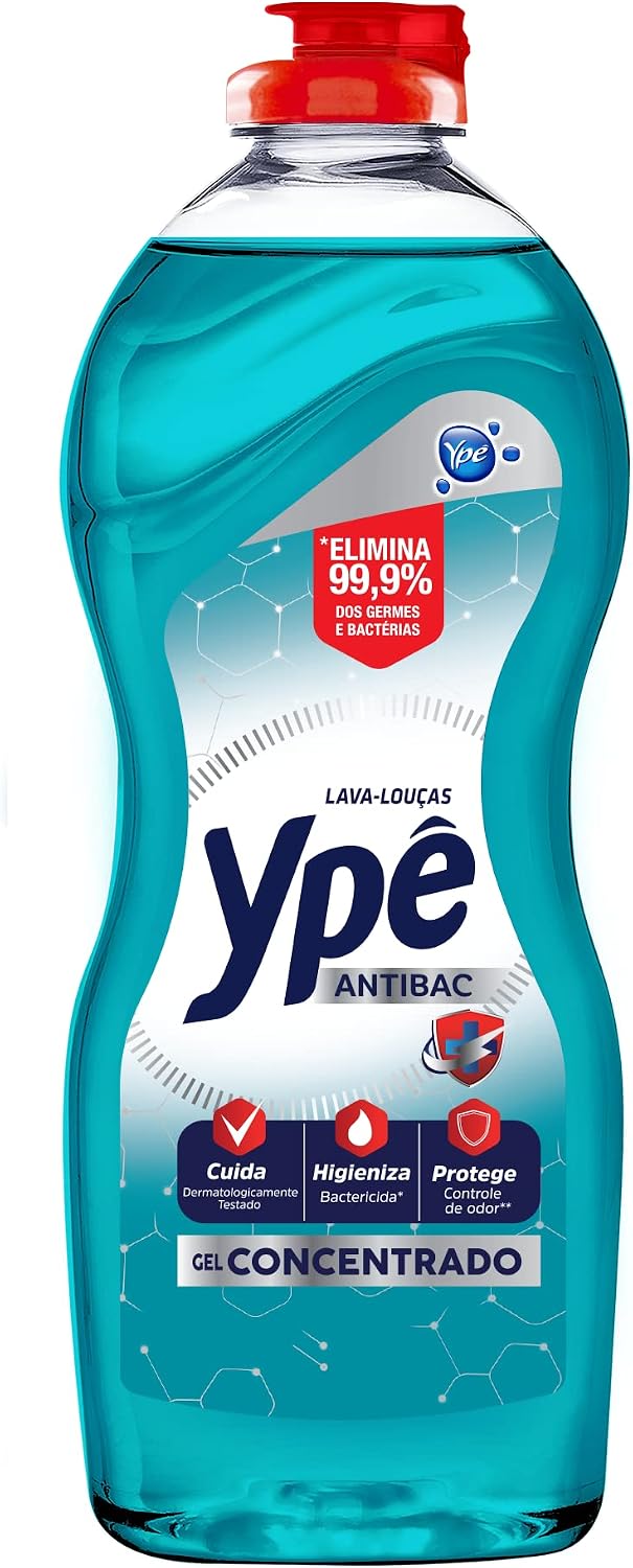 Ypê Detergente Concentrado Antibacteriano 416g