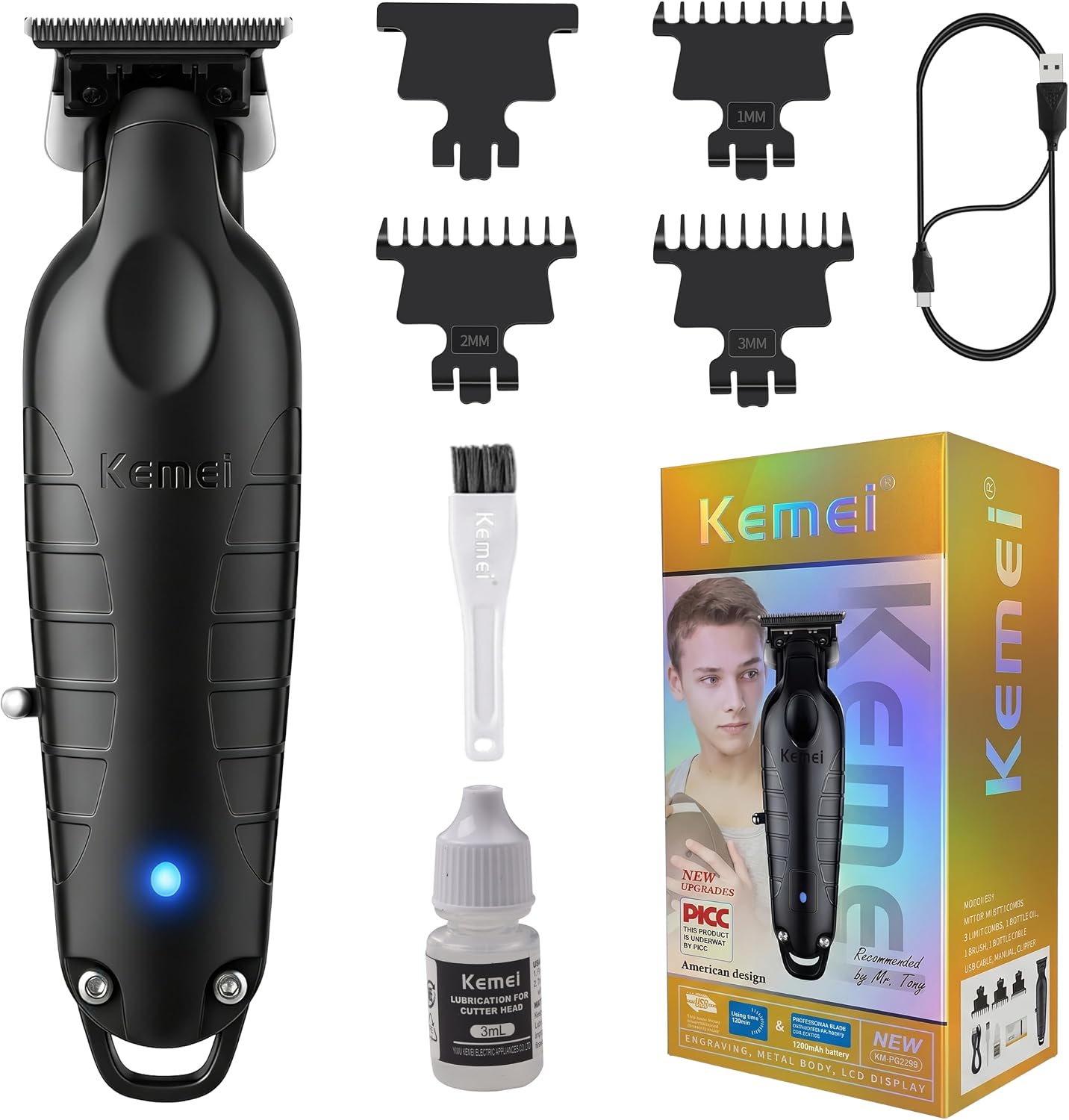 KEMEI 2299 Aparador de cabelo/barba profissional