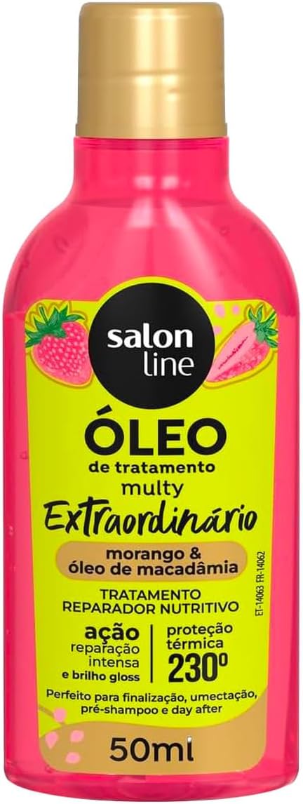 Salon Line, Óleo Capilar de Tratamento, Multy Extraordinário, Cachos dos Sonhos, Morango e Óleo de Macadâmia - 50ml