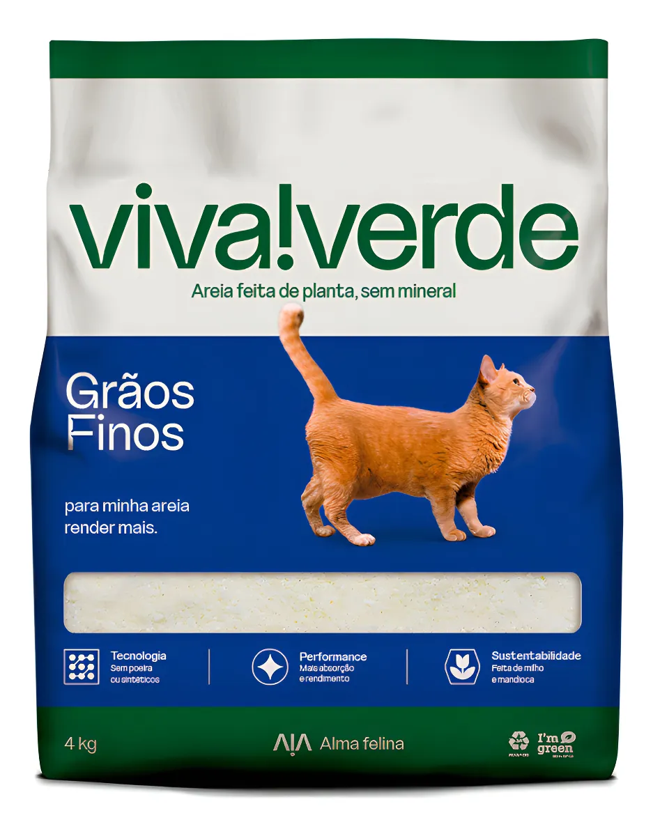 Areia Viva Verde - Grãos Finos - 4kg